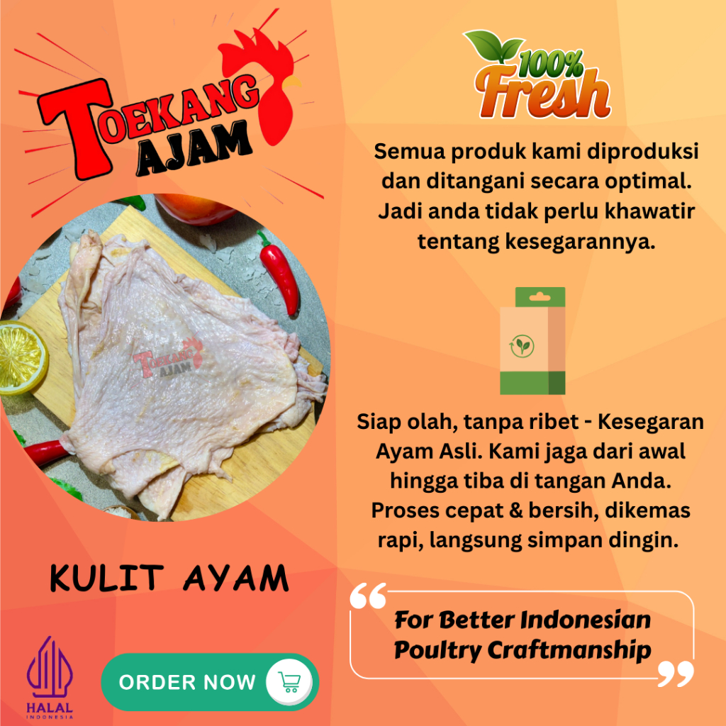 

Kulit ayam bersih / Chicken Skin