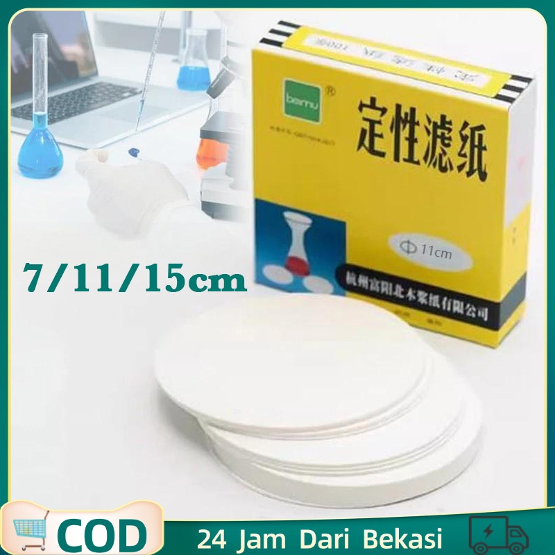 

7/11/15cm Kertas Filter 100pcs Laboratory Filter Paper Laboratory Filter Paper Kertas Saring Lembaran