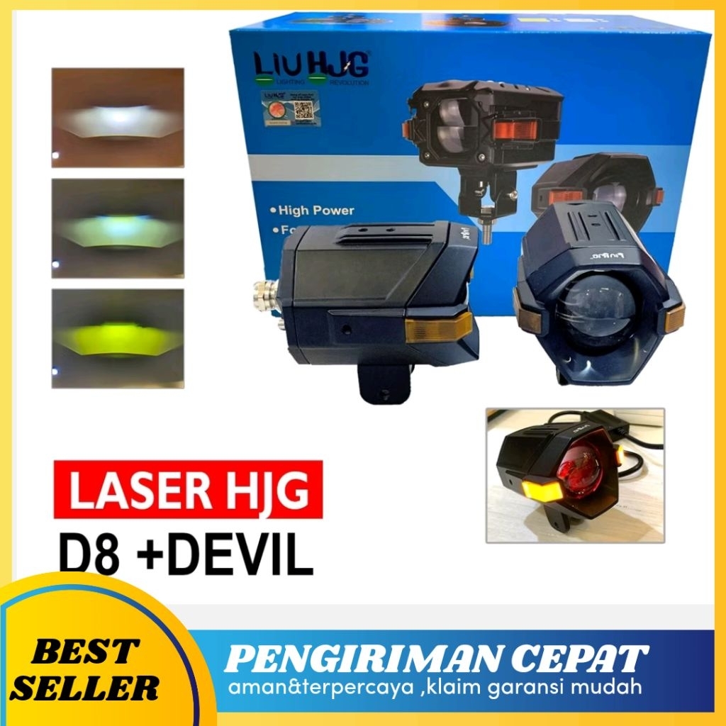 Mini Laser HJG All Weather D8 Devil Eye Senja Lampu Tembak 3 Warna HJG Waterproof