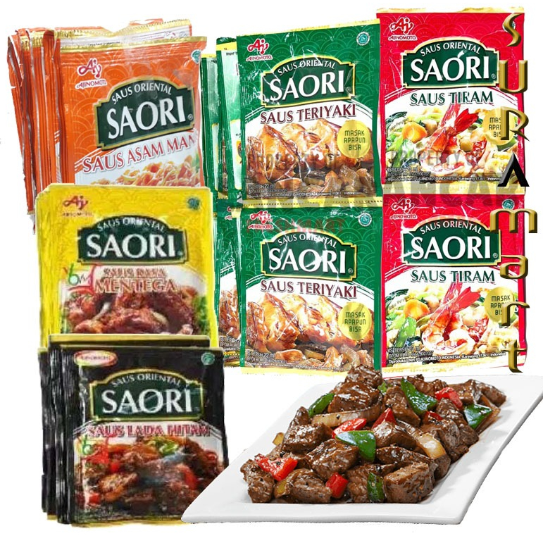 

(10 pcs) SAORI Saus Oriental Bumbu Instant Dapur Sachet Aneka Rasa