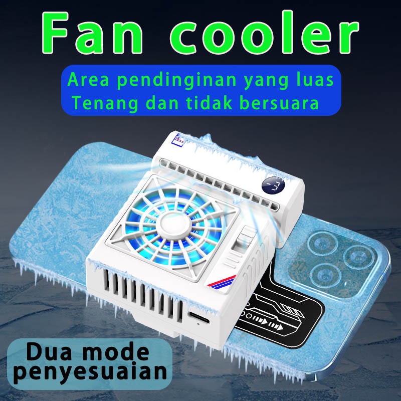mini cooler fan pendingin hp untuk game Sangat tenang kipas Pendingin Tampilan Digital Kompatibel