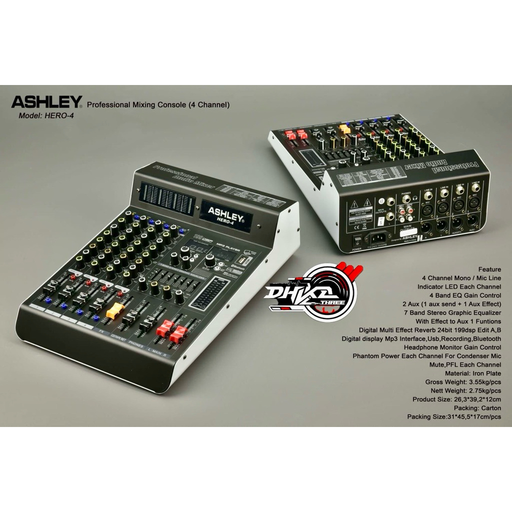 MIXER ASHLEY HERO 4 ORIGINAL / Mixer Ashley hero 4 / mixer ashley hero 4 baru / mixer Ashley 4 chann
