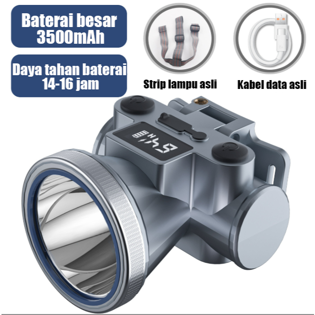 300 Watt Penyinaran 10.000 Meter Sangat Terang Senter Kepala Jarak Jauh Anti Air Jarak Jauh Senter S