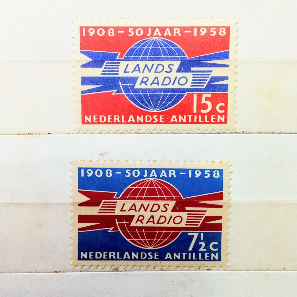 

Prangko Koleksi Filateli Antillen Belanda 1958 50th Anniversary of Lands Radio
