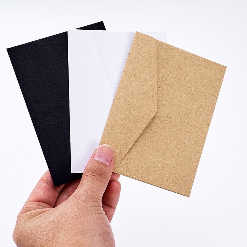 

Amplop Polos Elegan | Kraft Putih Hitam | Amplop Kartu Ucapan / Undangan / Florist