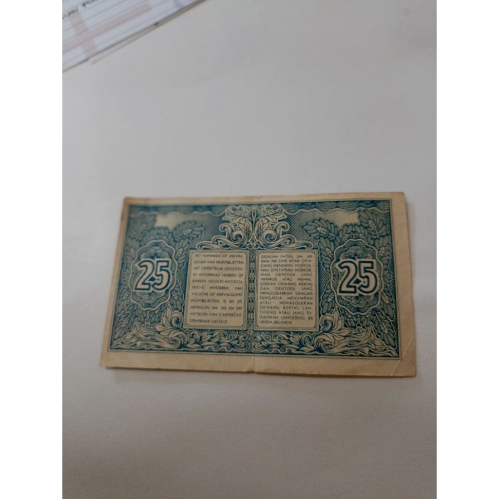 uang kuno 25 sen ori thn 1947federal