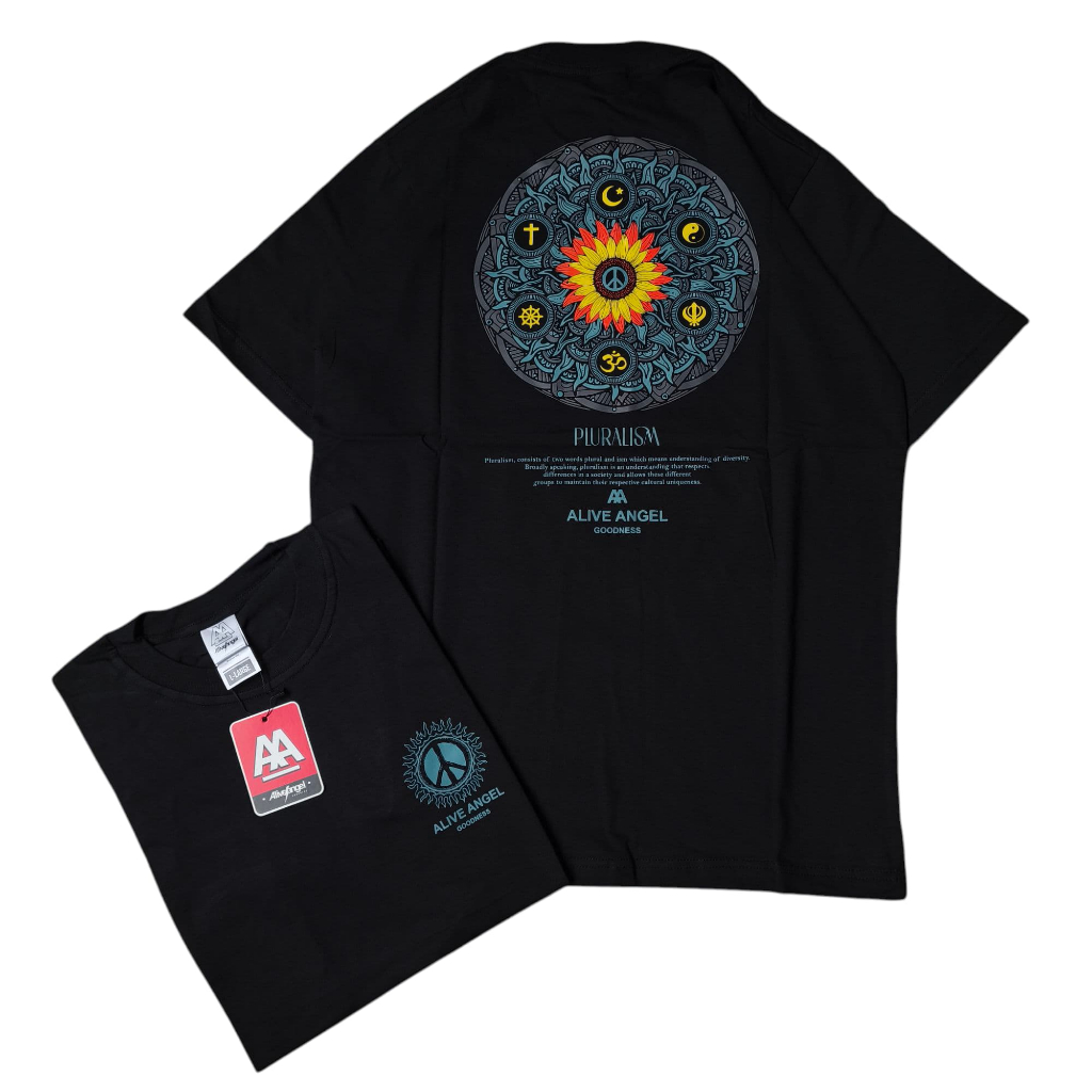 KAOS PLURALISME / T-SHIRT PLURALISME / BAJU PRIA WANITA / BAJU KAOS DISTRO / PAKAIAN HITAM PRIA/ BAJ