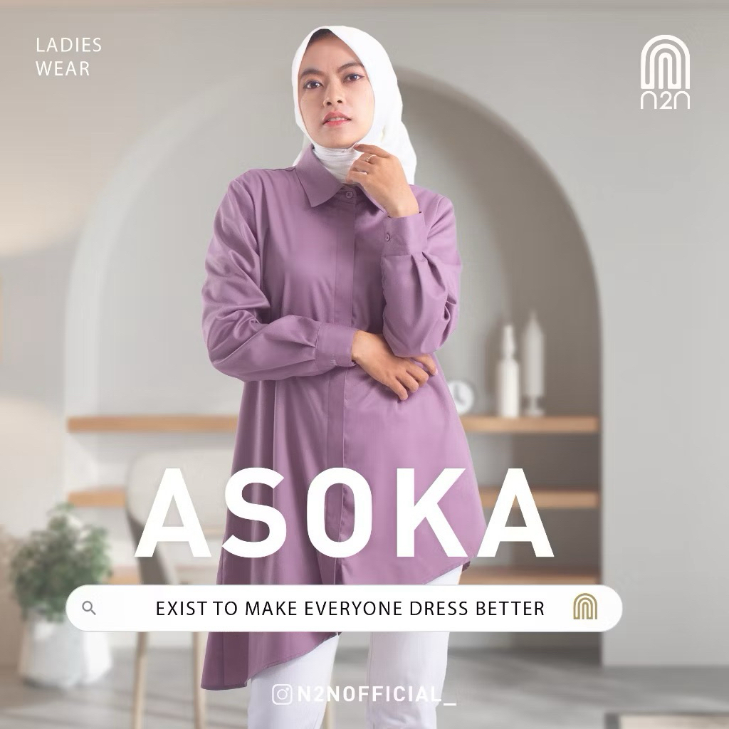 N2N-TUNIK ASOKA FASHION MUSLIM WANITA MODEL POLOS