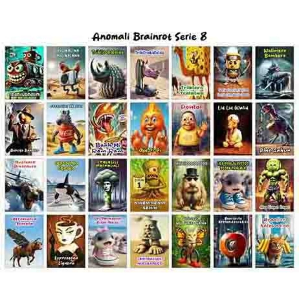 

Sticker Anomali Brainrot 28 Karakter Serie 8