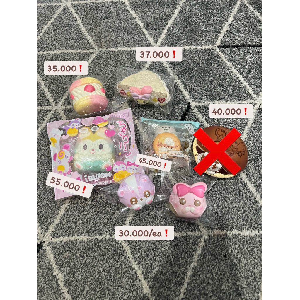 preloved squishy ibloom murah (chigiri, marmo cookies dll)