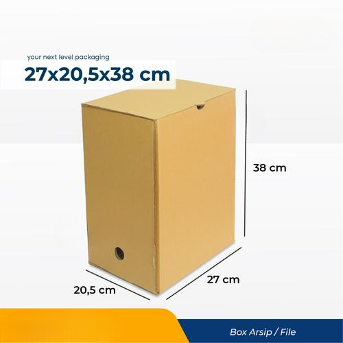 

box file kardus kotak arsip file single wall ukuran 27x20.5x38 cm