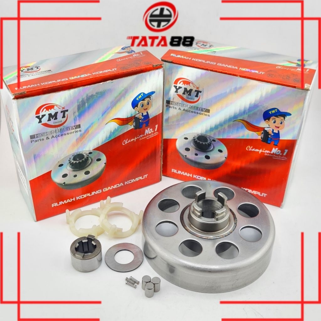 RUMAH KOPLING GANDA + BENTENGAN SMASH 110 YAMAMOTO - MANGKOK GANDA OTOMATIS KOPLING SMASH 110 SHOGUN