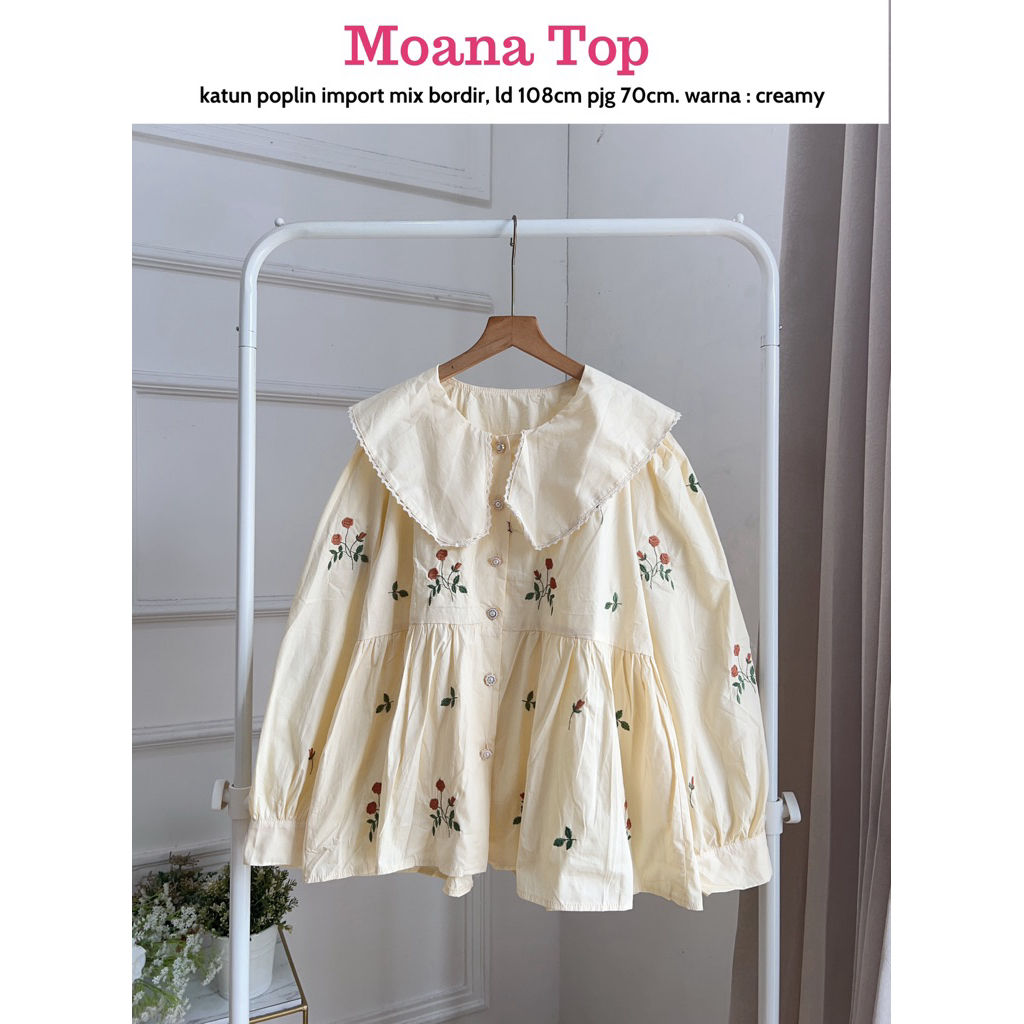 BLOUSE MOTIF BUNGA / ATASAN BUNGA / ATASAN BORDIR / ATASAN KATUN / BLOUSE BORDIR / ATASAN IMPORT / B