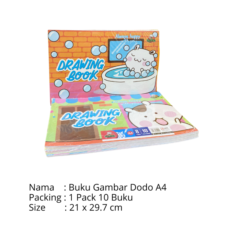

Buku Gambar Dodo A4 ( 1 pack / 10 buku )