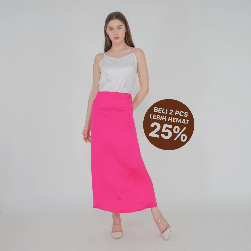 Dypwear Rok satin midi premium silk adem flowly