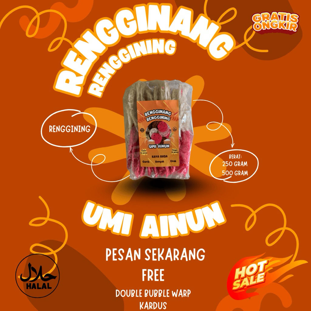 

Promo Renggining Cemilan Enak Gurih Renyah Siap Goreng Best Seller