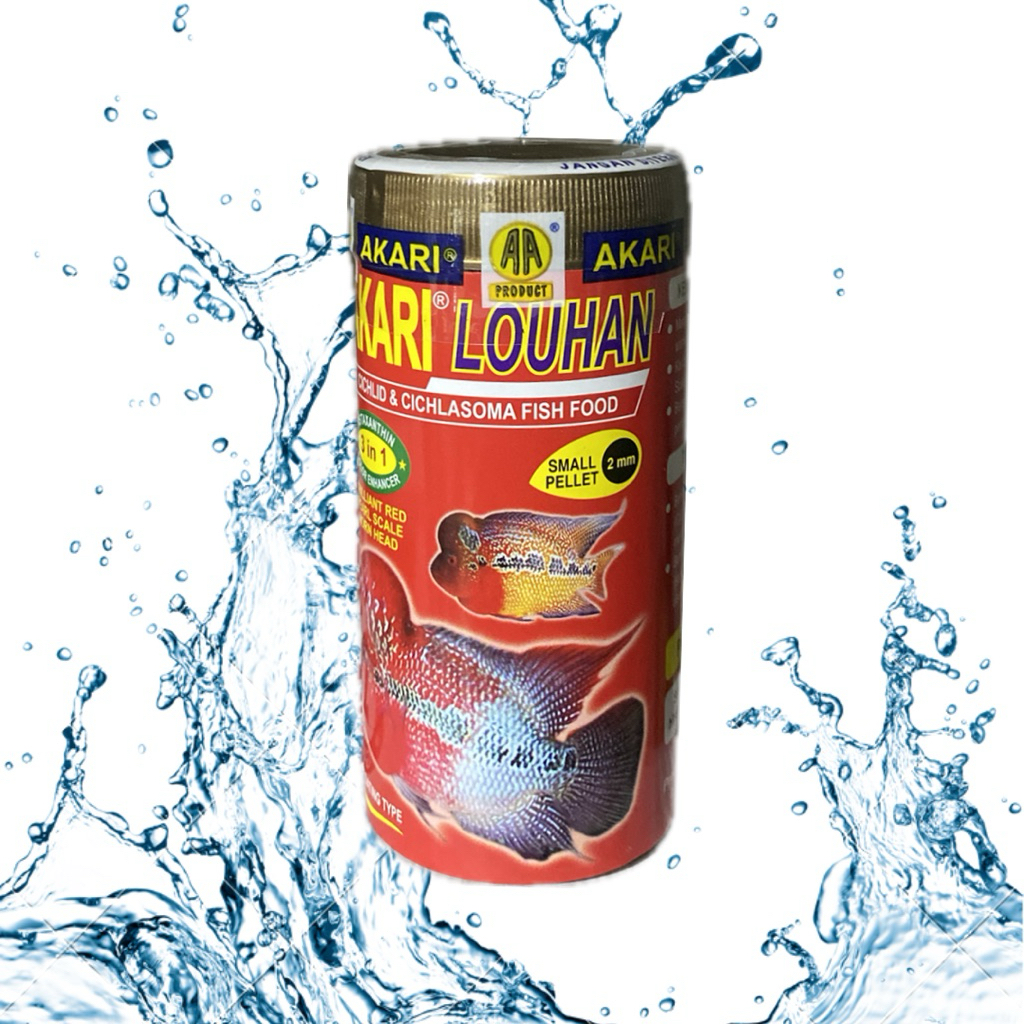Akari Louhan 3 In 1 100 Gr / Pakan Louhan Super Color & Growth