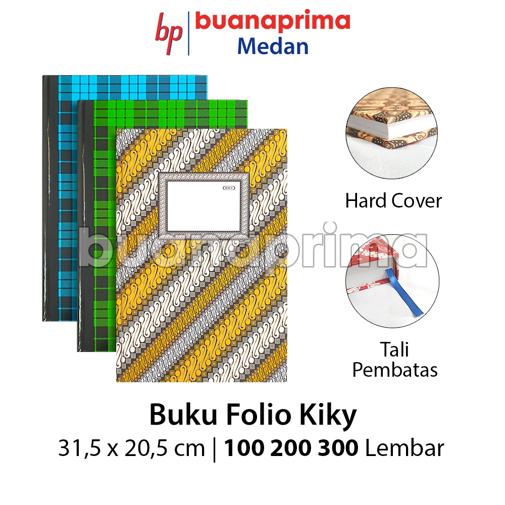 

Buku FOLIO HARD COVER KIKY 100 200 300 Lembar per pcs Buku Tulis Akuntansi Pembukuan F4
