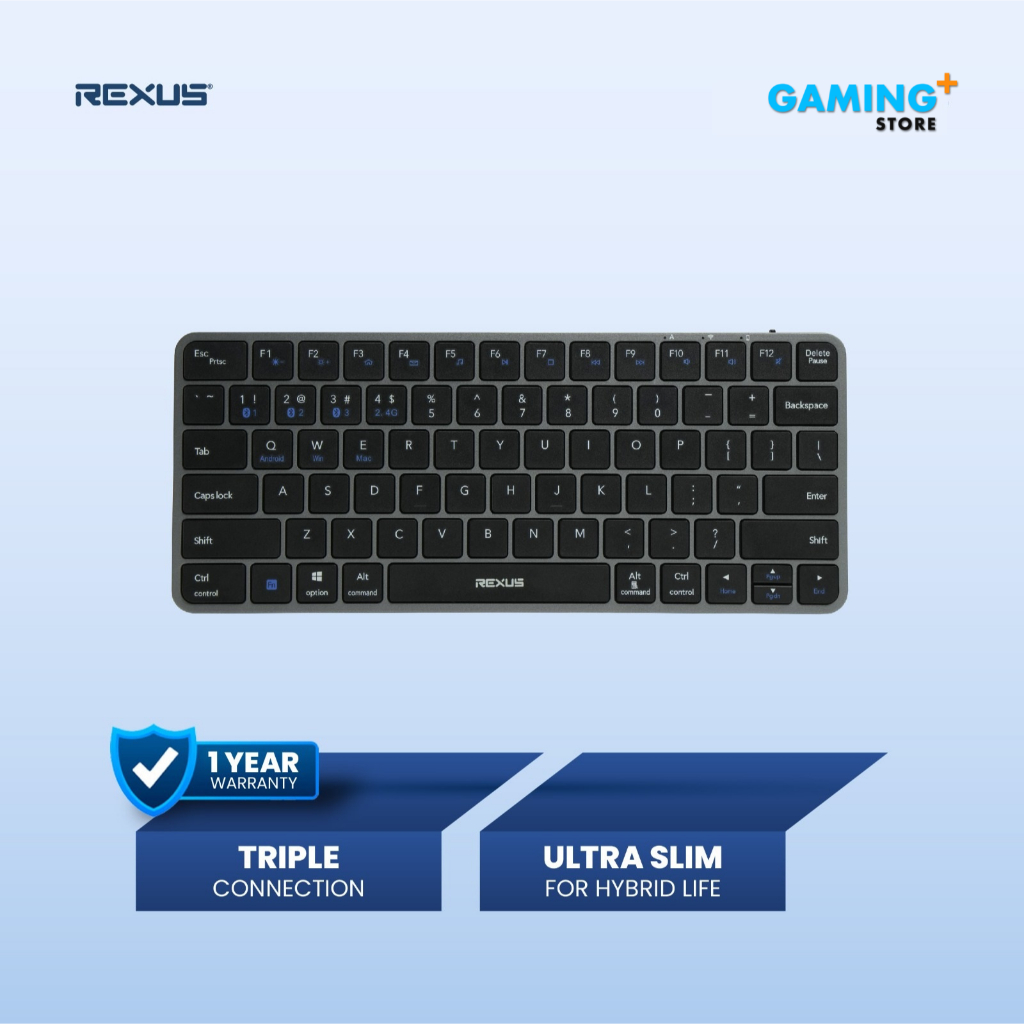 Rexus KL150 / KL-150 Keyboard Office Wireless Low-Profile - Layout Ultra slim Design