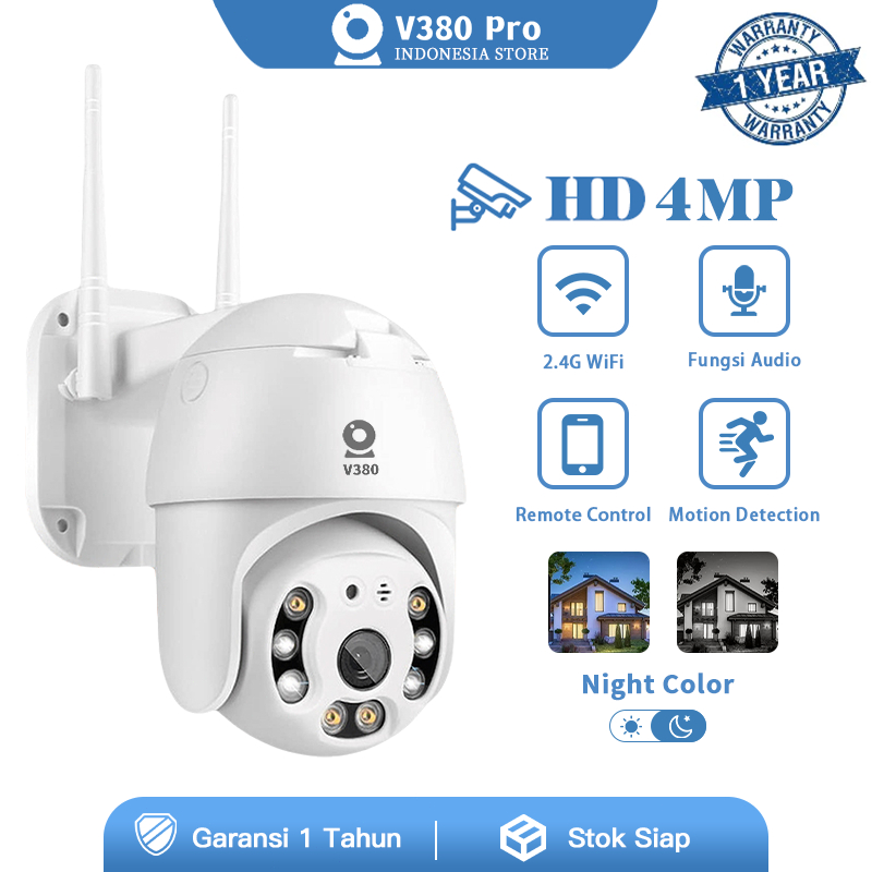 V380 CCTV 4MP FHD Wireless WIFI 360 Derajat Smart Outdoor Waterproof IP Camera