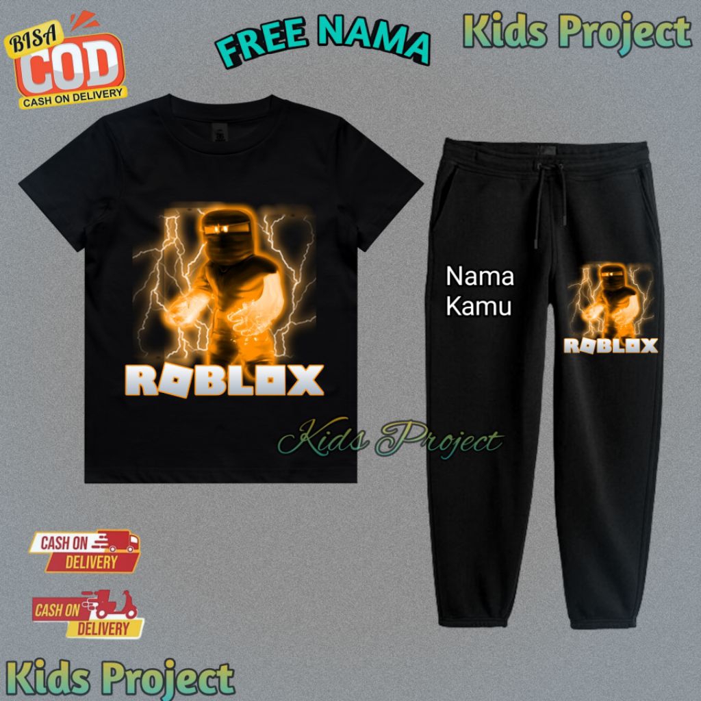 Baju Kaos Setelan Anak Roblox Ninja Legends Blazing Entity Element