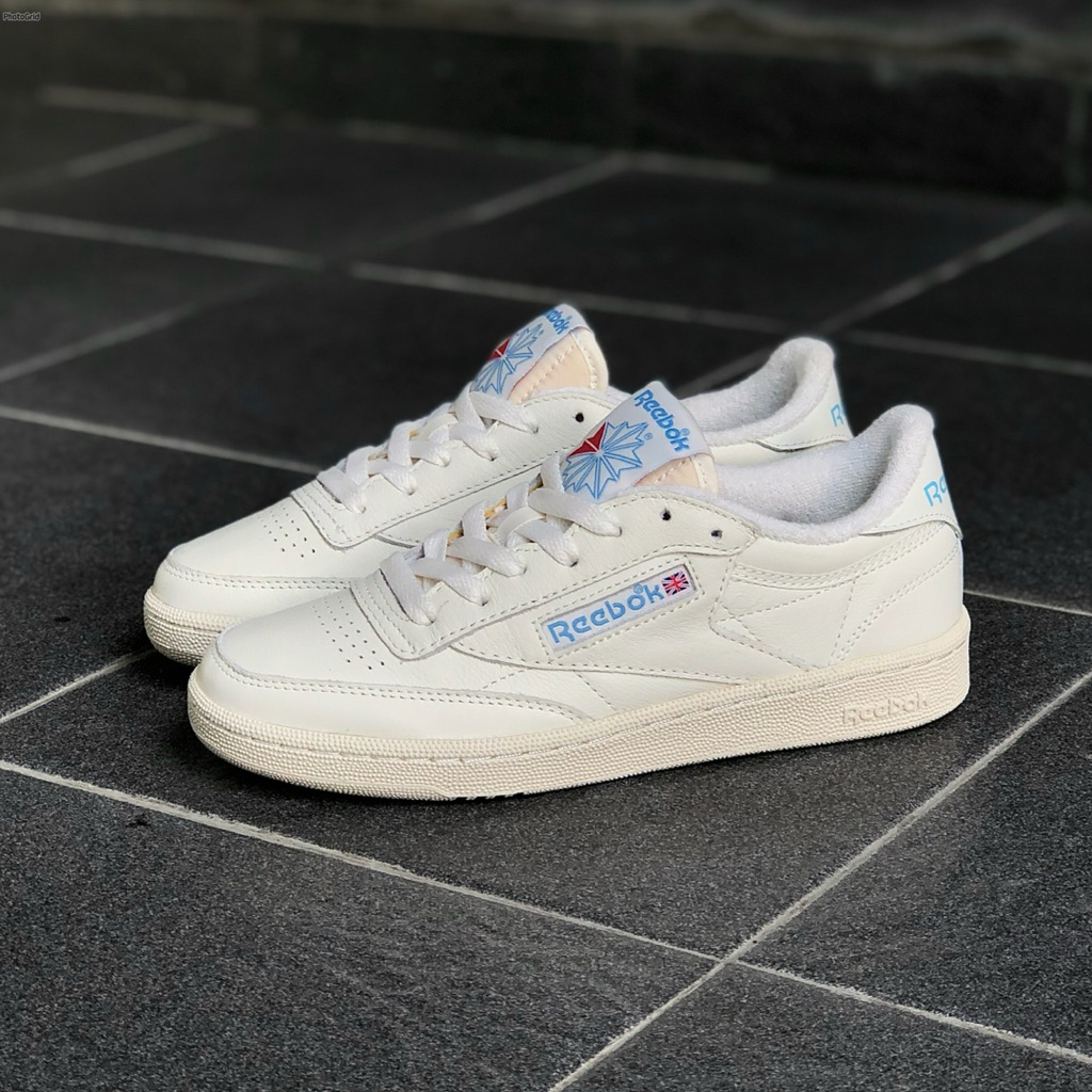 REEBOK CLASSIC CLUB C 85 VINTAGE CHALK WHITE BLUE BLACK ORIGINAL