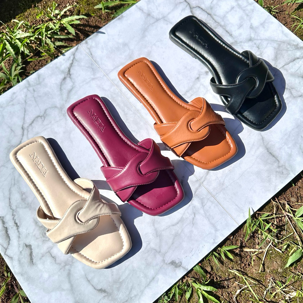 TIGRISSHOES - JEANI Sandal - Sandal Fashion Wanita Sandal Flat Wanita Sandal Teplek Kekinian