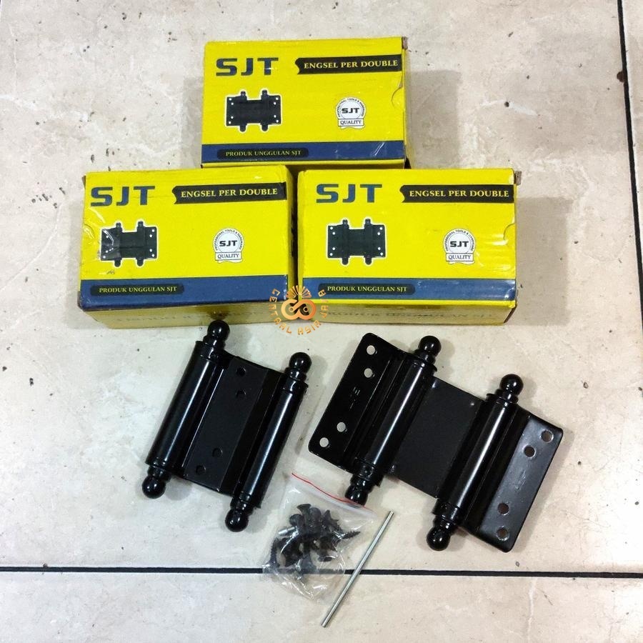 Engsel Pintu Koboi IGM 3" Inci Engsel Veer Engsel Hitam Besi Bolak Balik Pintu CowBoy CAJ