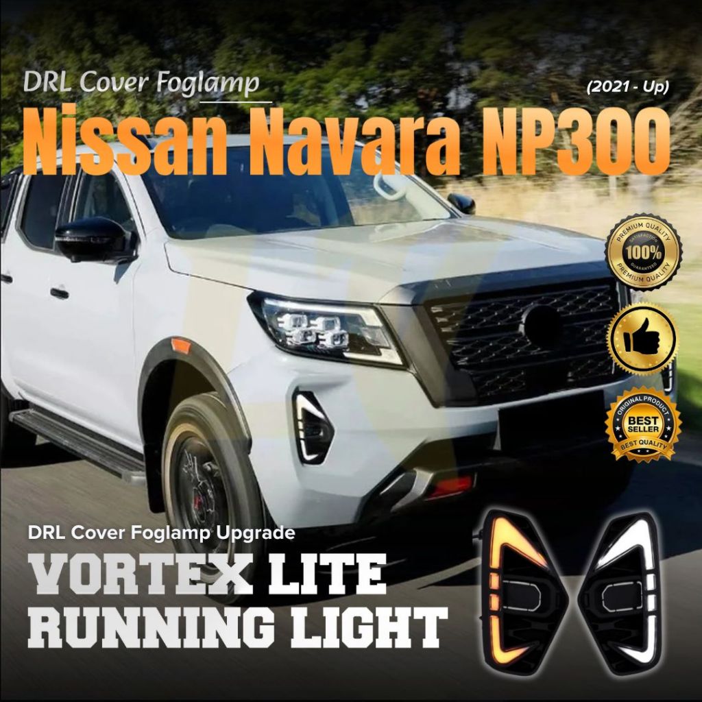 NISSAN NAVARA NP300 (2021 - Up) PRO 4X SERIES - DRL COVER FOGLAMP, BUMPER DEPAN - VORTEX LITE - RUNN