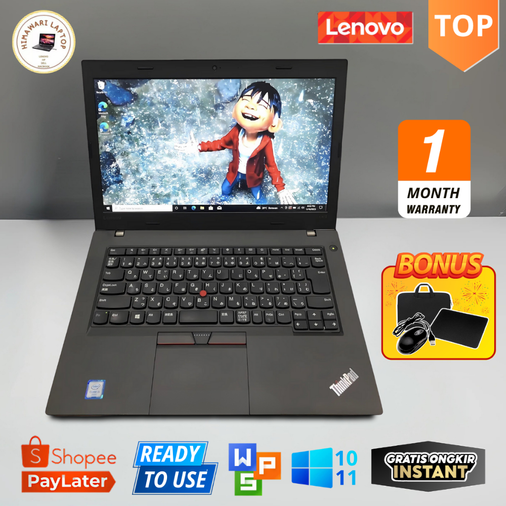 LAPTOP LENOVO THINKPAD L470 / L460 / L440 / L430 CORE i3/i5/i7 GEN 7 - Layar 14" Inch  - MURAH DENGA