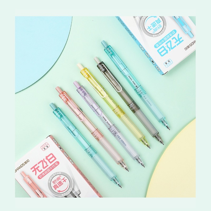 

Pulpen Tinta Hitam Ballpoint Bolpen Pena Double Bead Quick Dry Gel Pen Alat Tulis Sekolah Anak 0.5mm