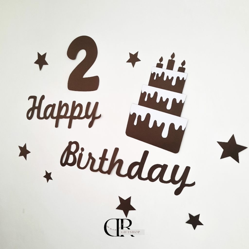 Set Dekorasi Ulang Tahun Cake dan Angka