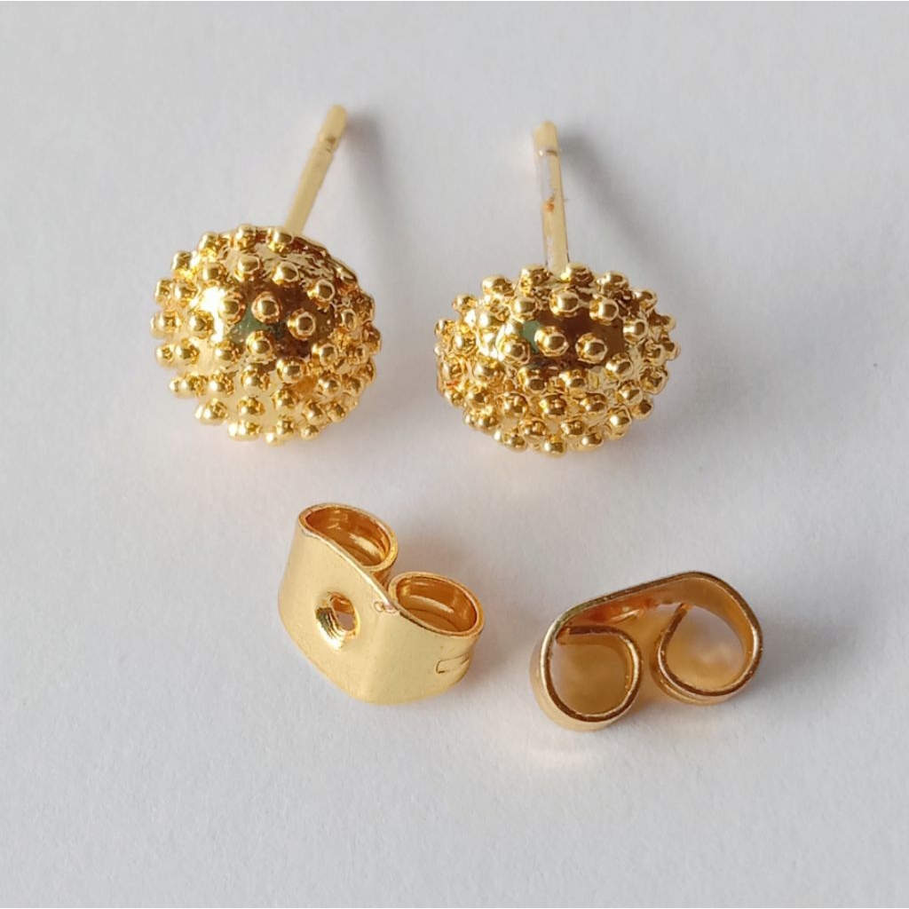 ANTING TUSUK WANITA BULAT TITANIUM ANTING TINDIK EMAS ANTI KARAT AKSESORIS FASHION XUPING DEWASA