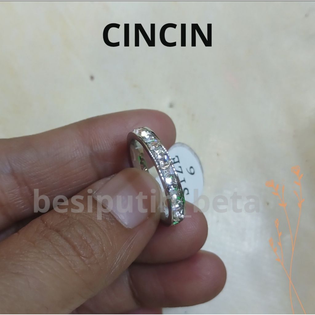 cincin besi putih ambon / besi putih asli