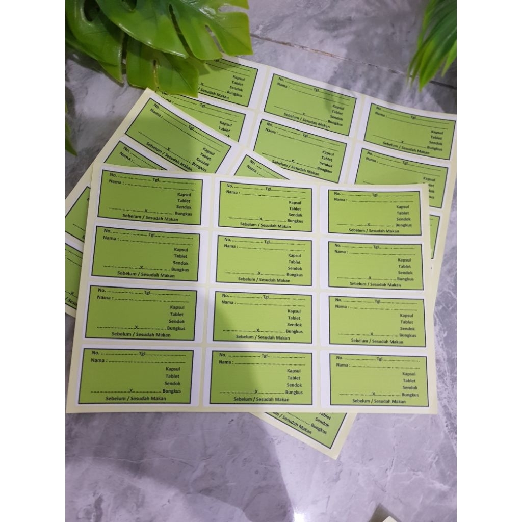 

etiket obat/label stiker tablet,kapsul dan sirup