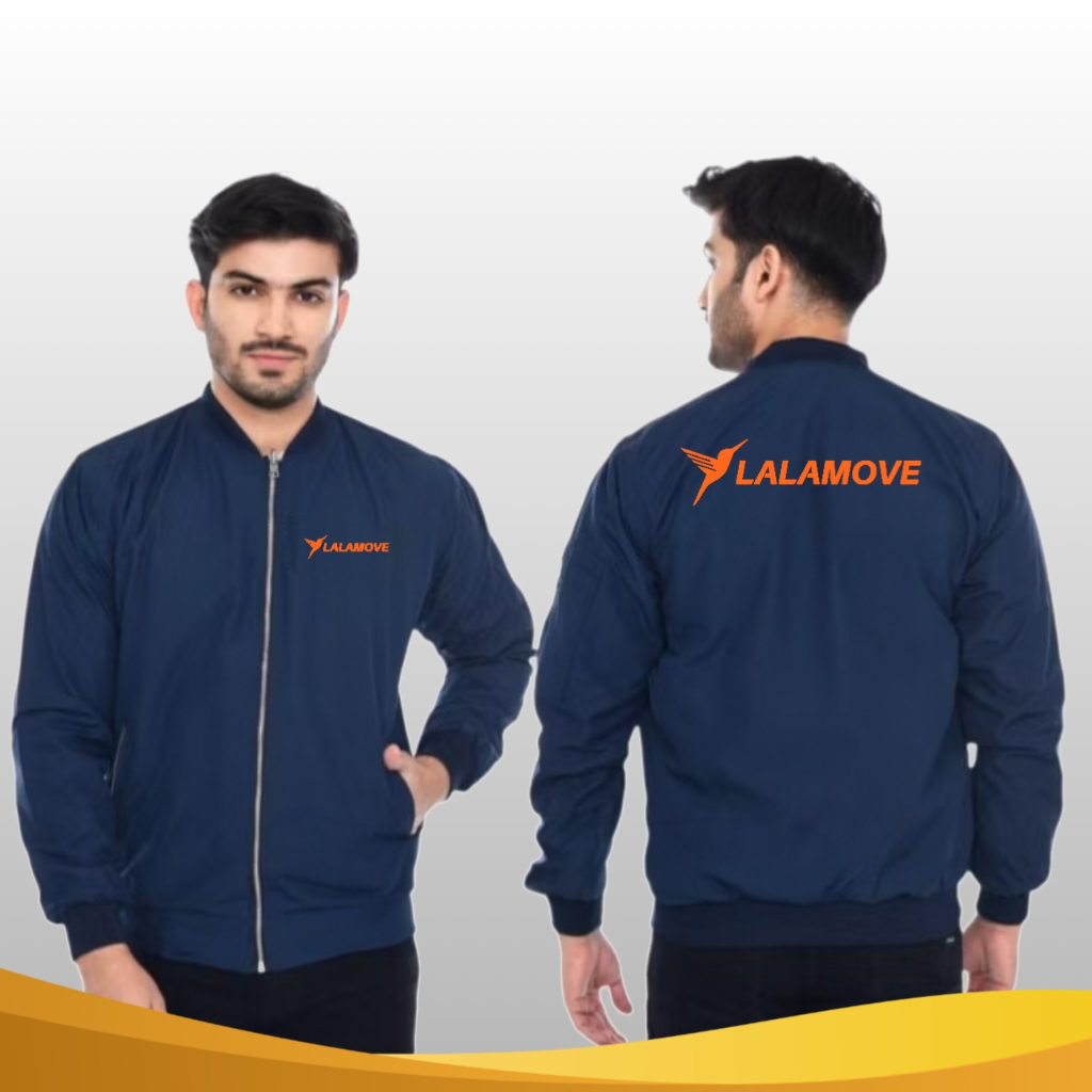 Jaket Lalamove Bordir Jaket Bomber Lalamove  Driver Bordir