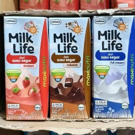 

Susu UHT Milk Life Susu Kotak Susu Cair 200ml