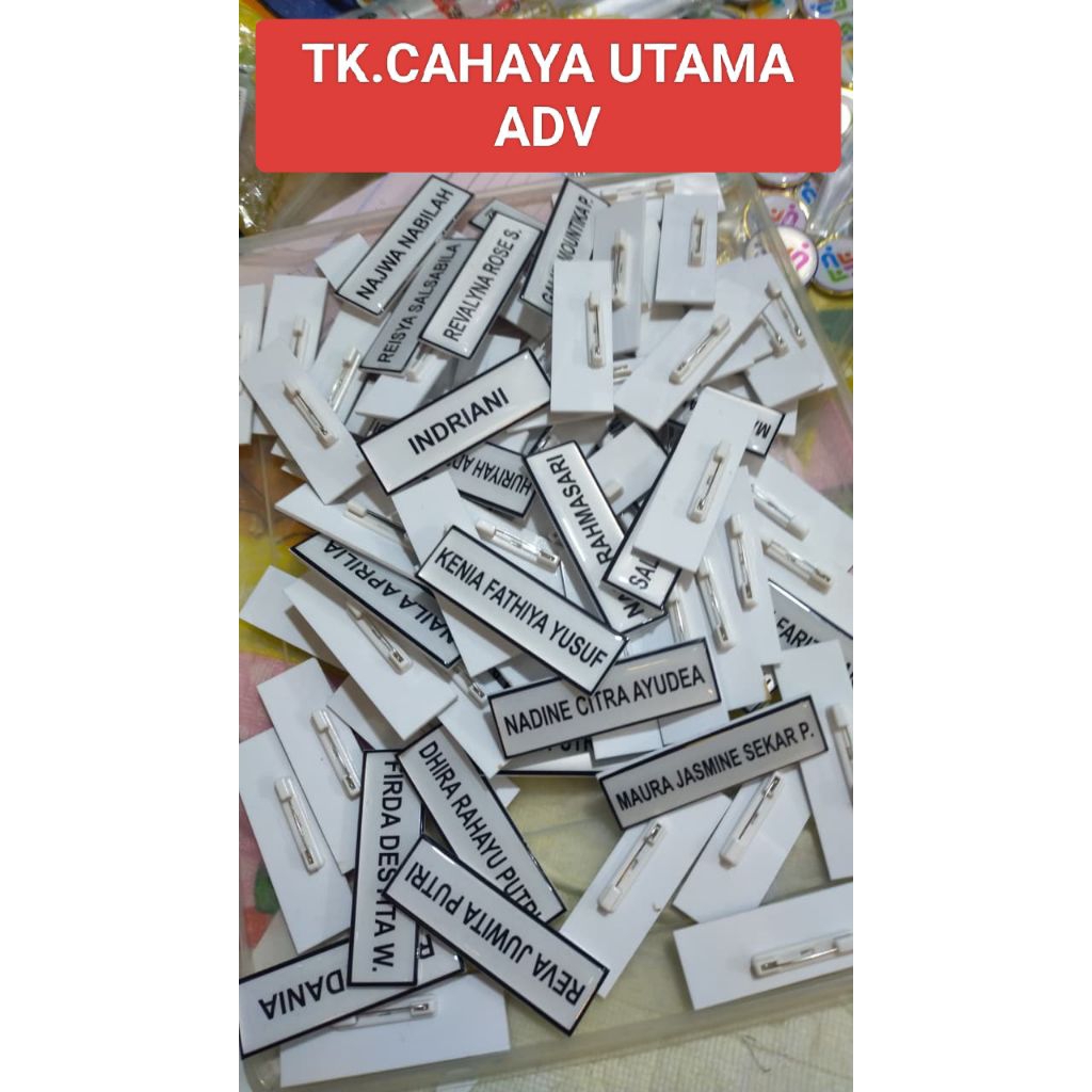 

NAMA DADA / NAME TAG / NAMA DADA LAPIS ( PUTIH )