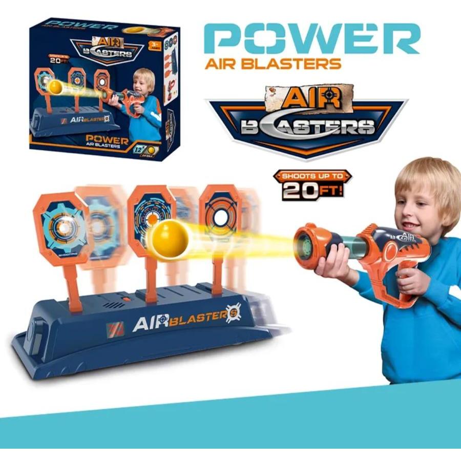 AirBlaster Mainan Pistol Angin Anak Peluru Busa EVA Dengan Target Melatih Koordinasi Mata dan Tangan