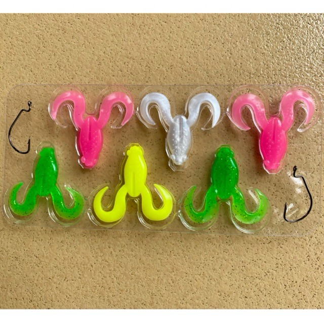 SOFTLURE REPLIKA SABAITZER 4CM + WORMHOOK | UMPAN CASTING GABUS KOCOLAN