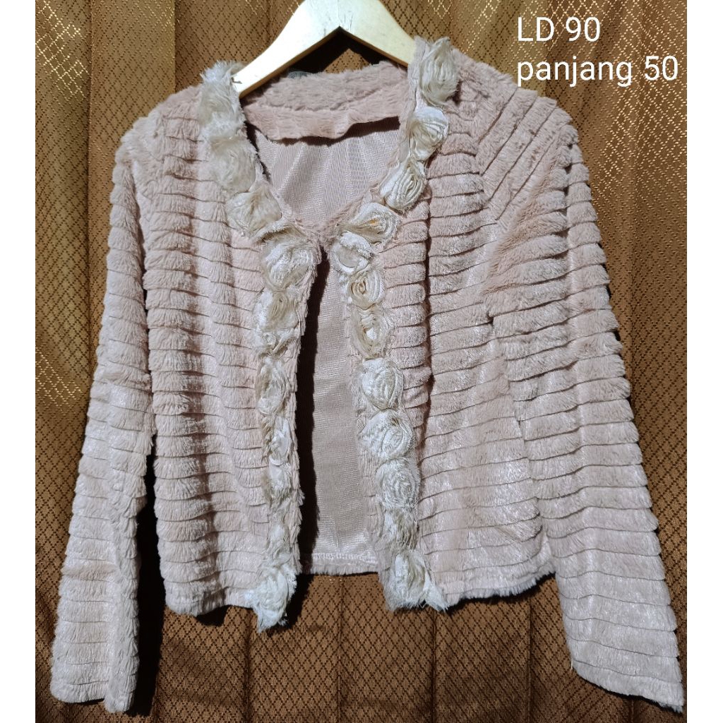 outer bulu outer bulu sherpa outer bulu coklat outer crop outer fuzzy luaran bulu coklat outer wanit