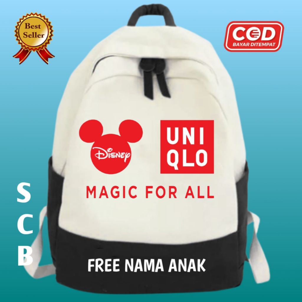 Tas Ransel Anak Swkolah SD TK DISNEY UNIQLO MAGIC FOR ALL