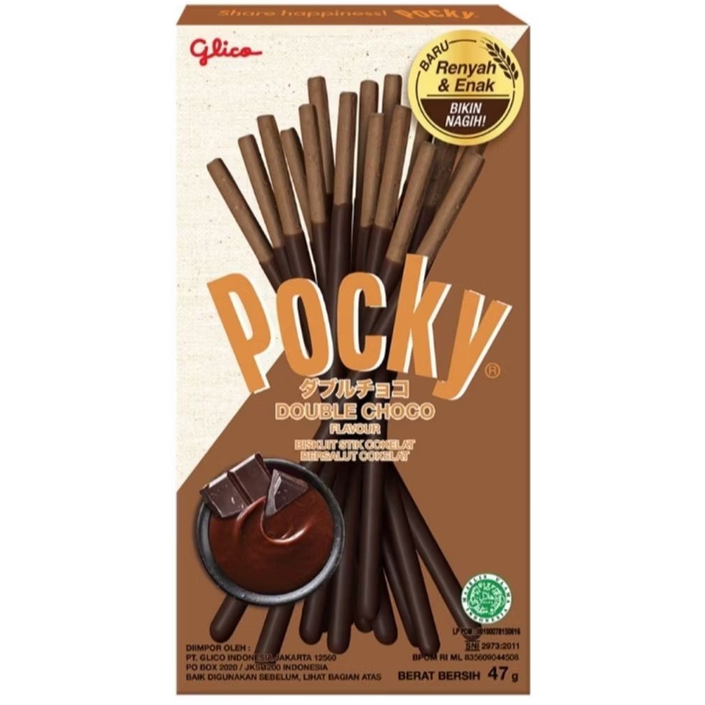 

Pocky Biskuit Stick Double Cokelat 47 g