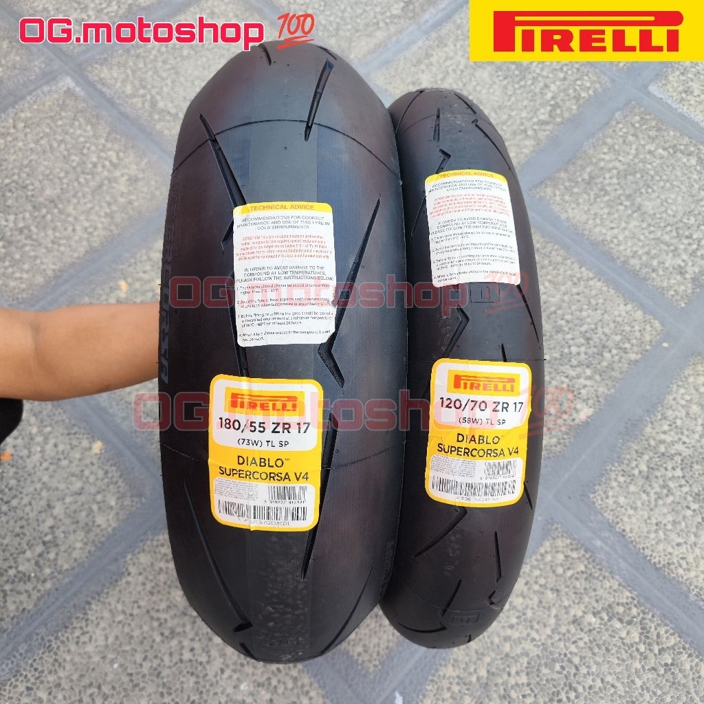 Ban Pirelli Diablo Supercorsa V4 SP 120/70-17 180/55-17 ZX25R ZX25RR ZX4RR ZX6R R6 CBR600 Z800 ER6N