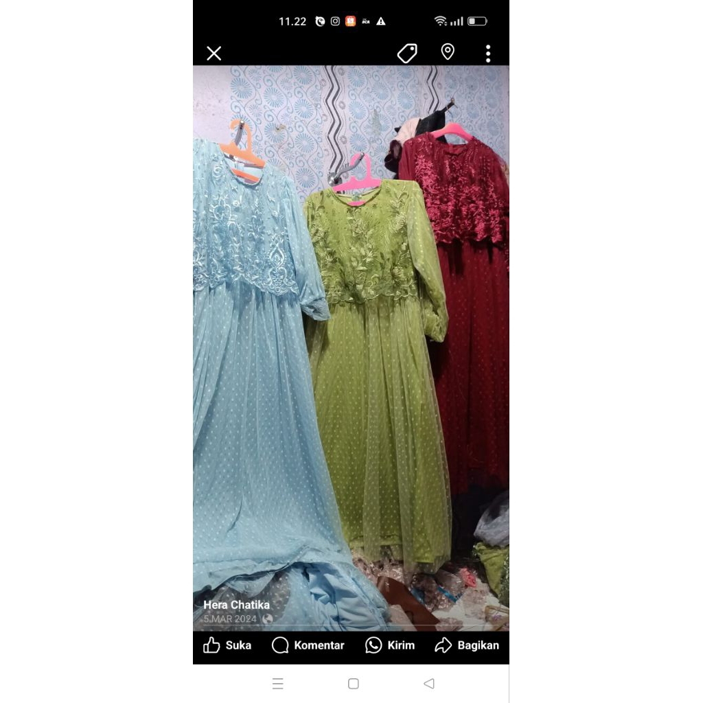 Gamis kombinasi susun 2/ Gamis rompi tile