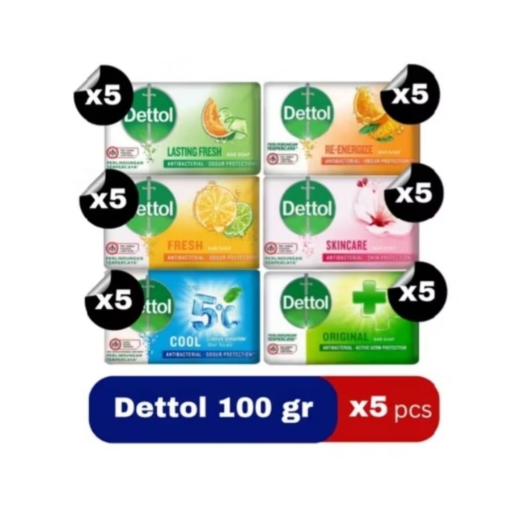 Dettol sabun mandi sabun batang 100gr