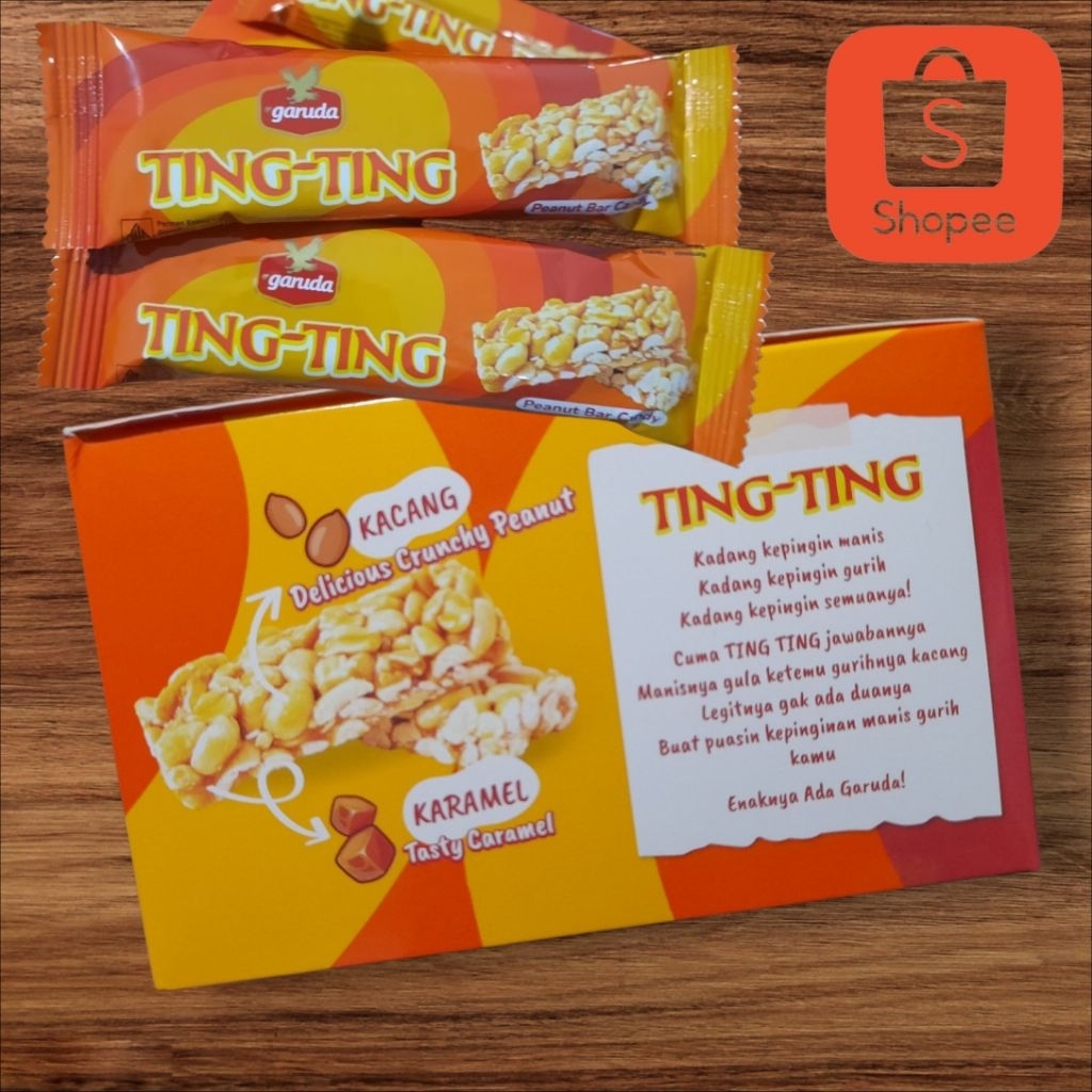 

TING-TING Peanut Bar Candy 1 Box isi 12 Pcs