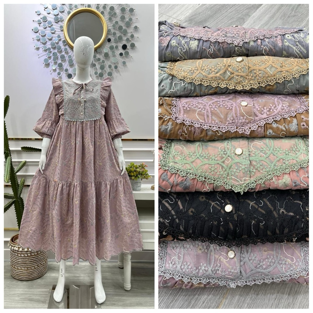 GAMIS MIDI KATUN BORDIR PREMIUM BY SALVINA YS