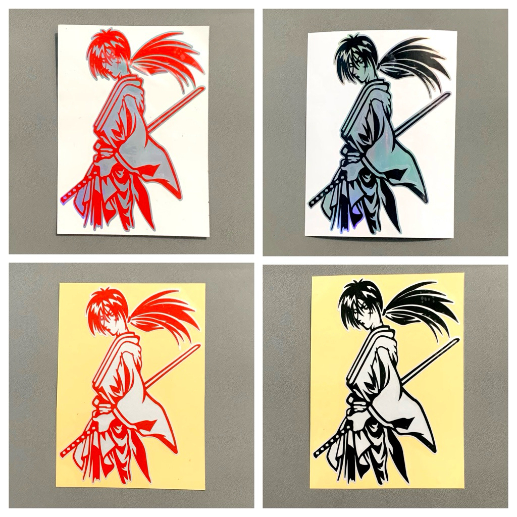 Stiker sticker SAMURAI X Cutting asesoris motor, mobil