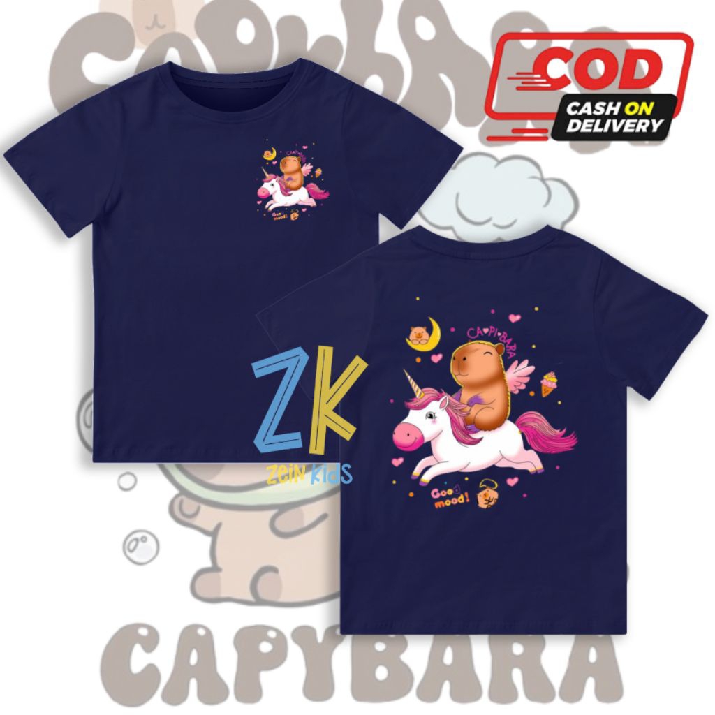 Kaos Anak Capybara - T-shirt Anak Capybara - Fashion Anak Capybara